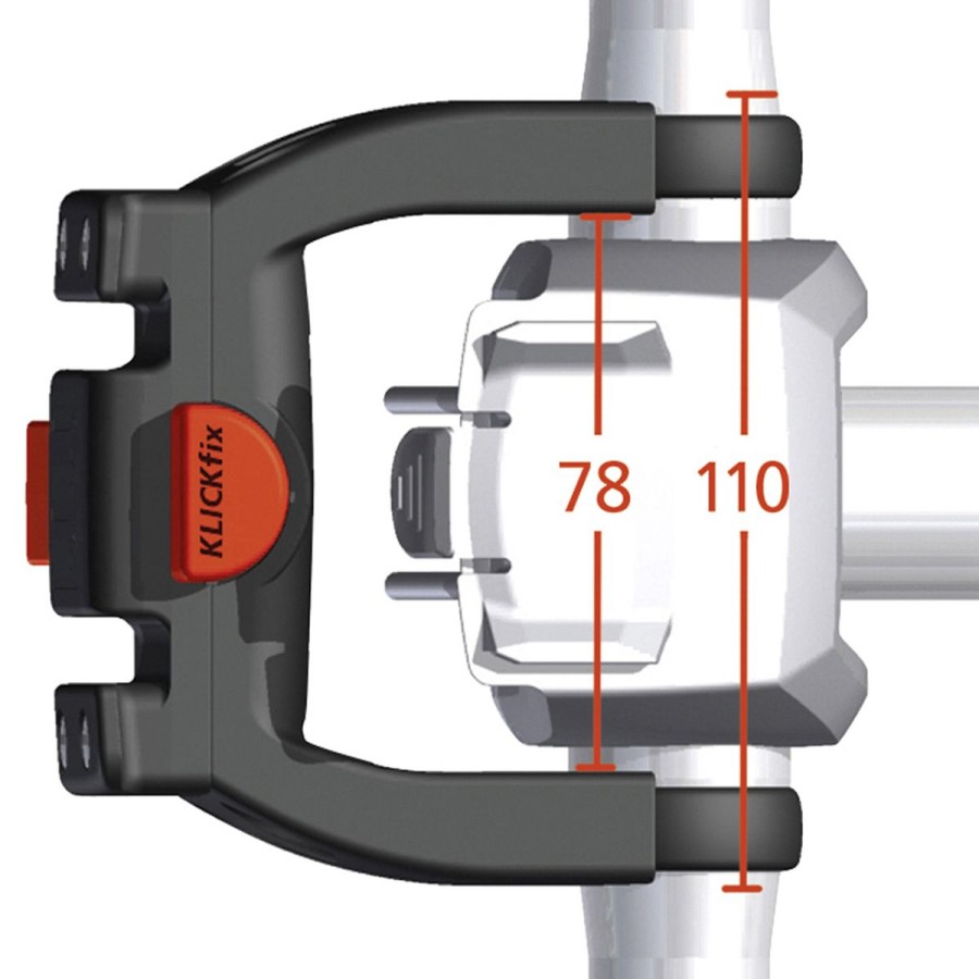 Pyorailytarvikkeet ROSE | Klickfix Handlebar Adapter E Universal