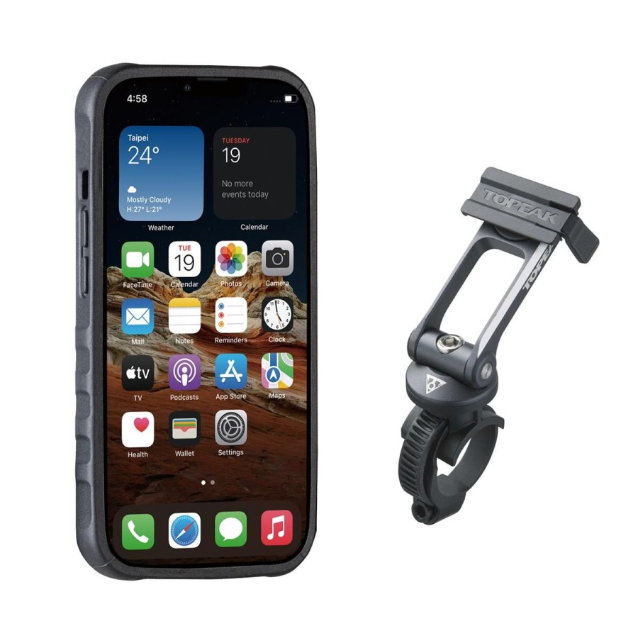 Pyorailytarvikkeet ROSE | Topeak Ridecase Phone Case For Iphone 13 Pro Incl. Ridecase Mount